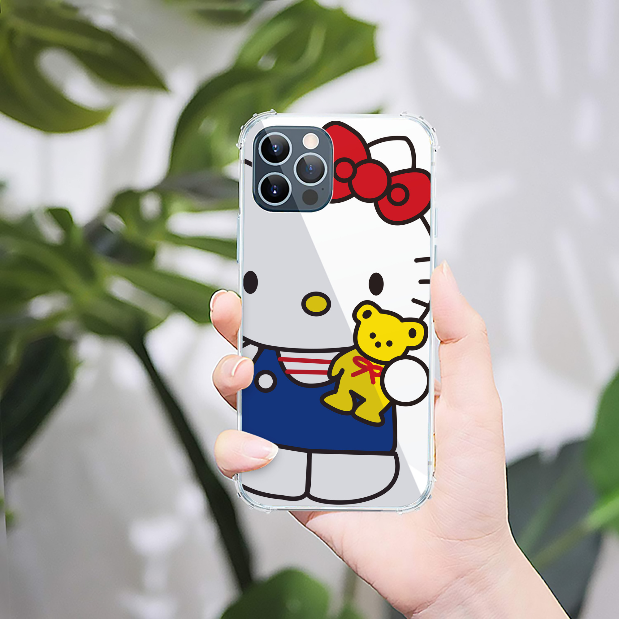 （画像用） Hello Kitty ハローキティ 【iPhone 12シリーズ対応】透明スマホケース（クリアソフトケース）